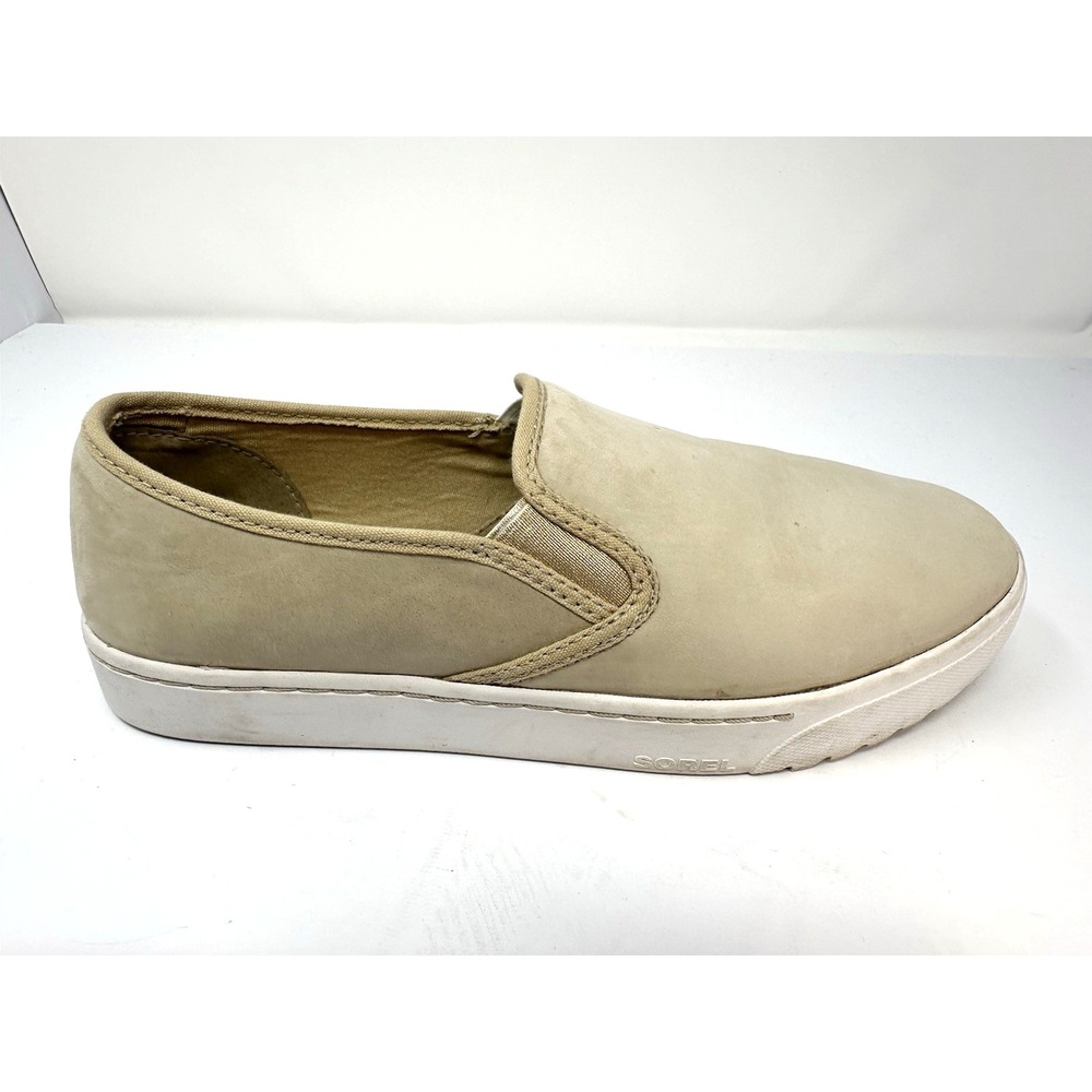 SOREL Campsneak Slip On Sneakers Womens Size 10 Oatmeal Tan Suede NL3183-241 - Picture 2 of 11